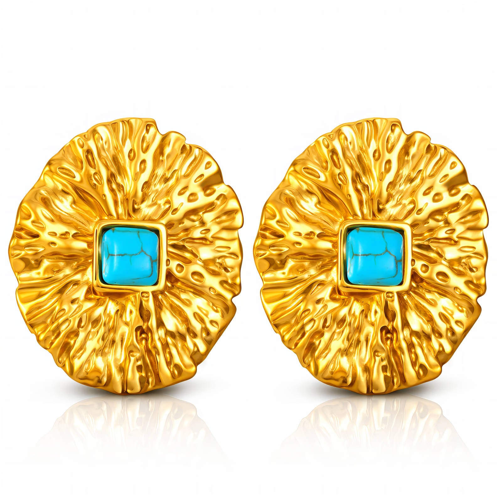 Aretes Luna Turquesa